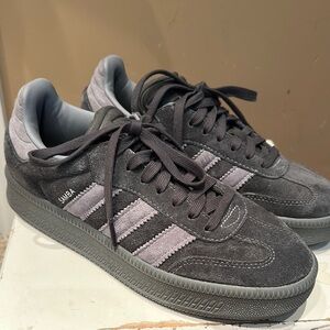 Adidas Samba Charcoal and Light Gray Sneakers
